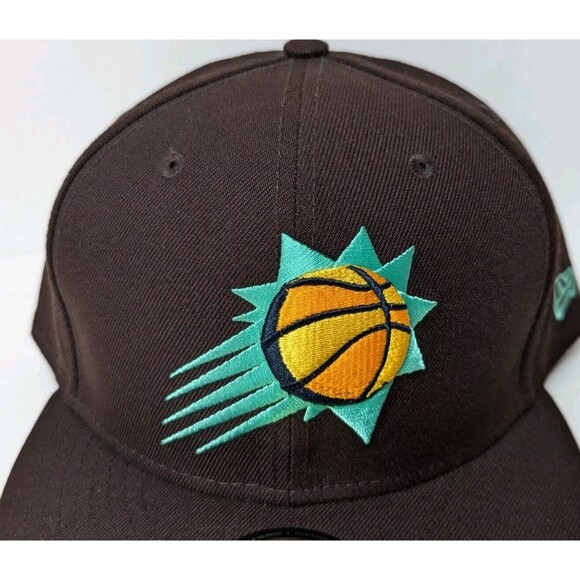 NBA PHOENIX SUNS BURNT WOOD NEW ERA 59 FIFTY FITTED MENS HAT SZ 7 3/4 BROWN NEW - Picture 3 of 7